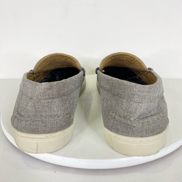 Nordstrom 1901 Napa Penny Loafers Men's Sz 13M Grey Linen Slip On Preppy Casual - Picture 6 of 11